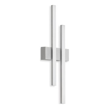 Telefunken - LED zunanja stenska svetilka 2xLED/4W/230V IP44 srebrna