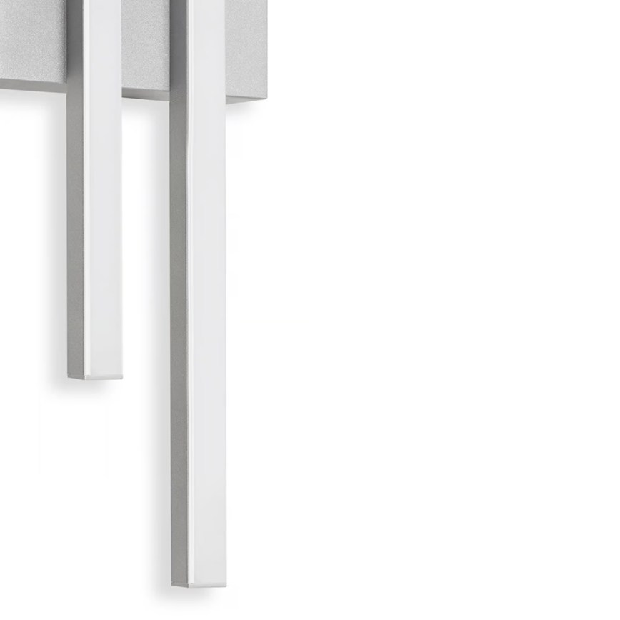 Telefunken - LED zunanja stenska svetilka 2xLED/4W/230V 4000K IP44 srebrna