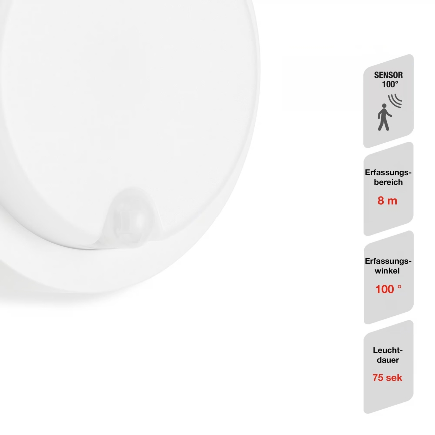 Telefunken - LED zunanja stenska svetilka z senzorjem mraka in gibanja LED/12W/230V IP44 bela