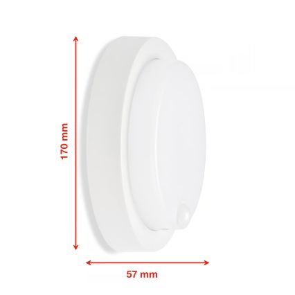 Telefunken - LED zunanja stenska svetilka z senzorjem mraka in gibanja LED/12W/230V IP44 bela