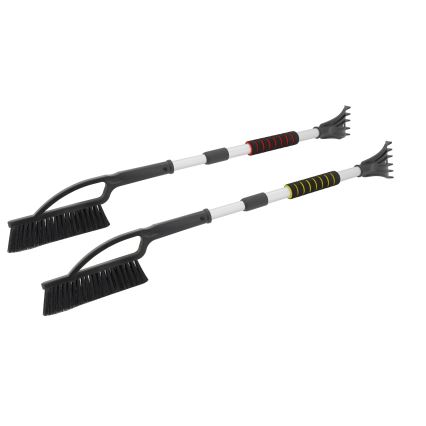 Teleskopsko strgalo za led z metlico 120 cm črna/bela
