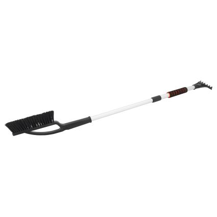 Teleskopsko strgalo za led z metlico 120 cm črna/bela