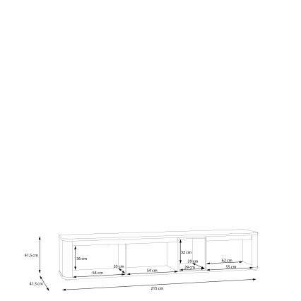 Televizijska mizica INAR črna/rjava