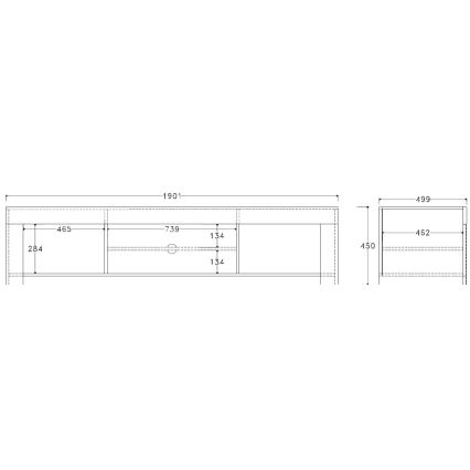 Televizijska omarica FINERA, bela