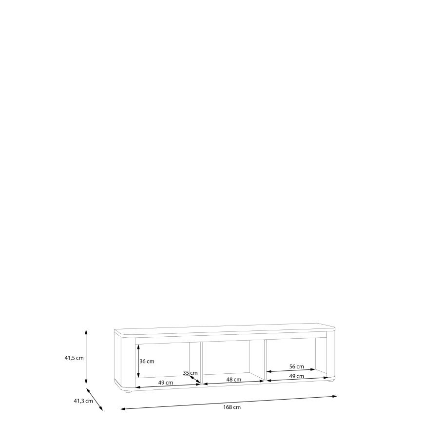 Televizijska omarica INAR, rjava