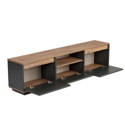 Televizijska omarica KREDE 160x30 cm antracit/borovica
