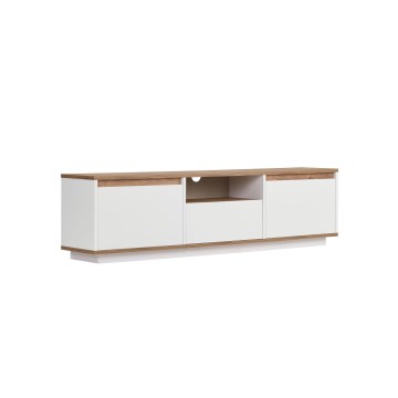 Televizijska omarica KREDE 160x30 cm bela/borovica
