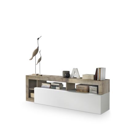 Televizijska omarica LENOR bela/rjava