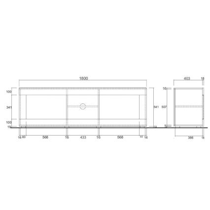 Televizijska omarica NERILA bela