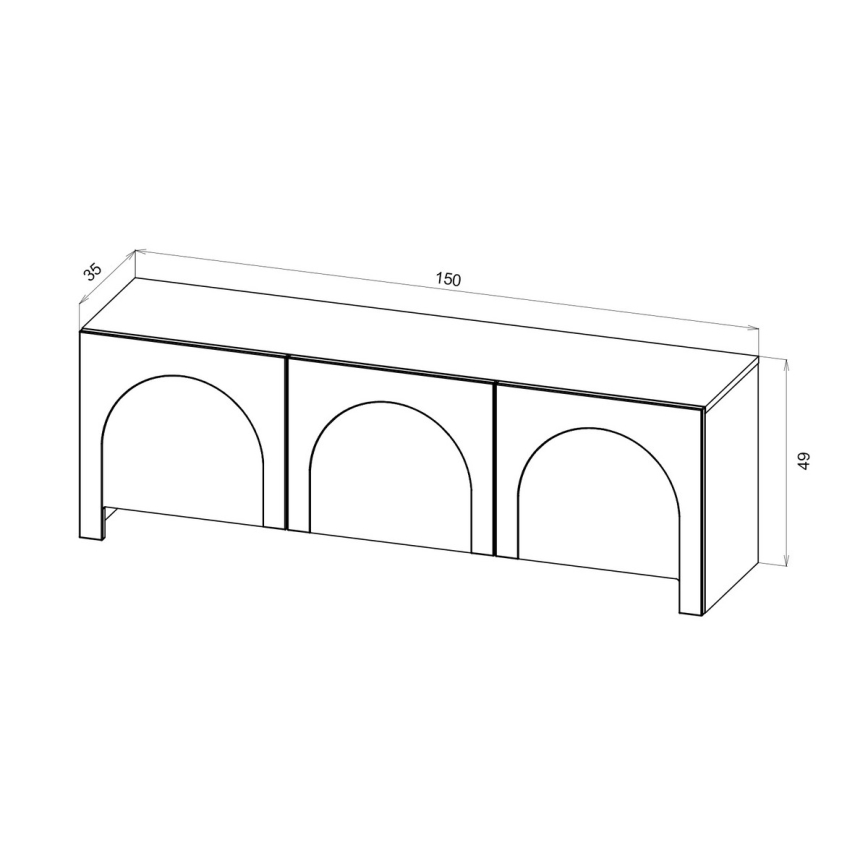 Televizijska omarica NIO kašmir/bež