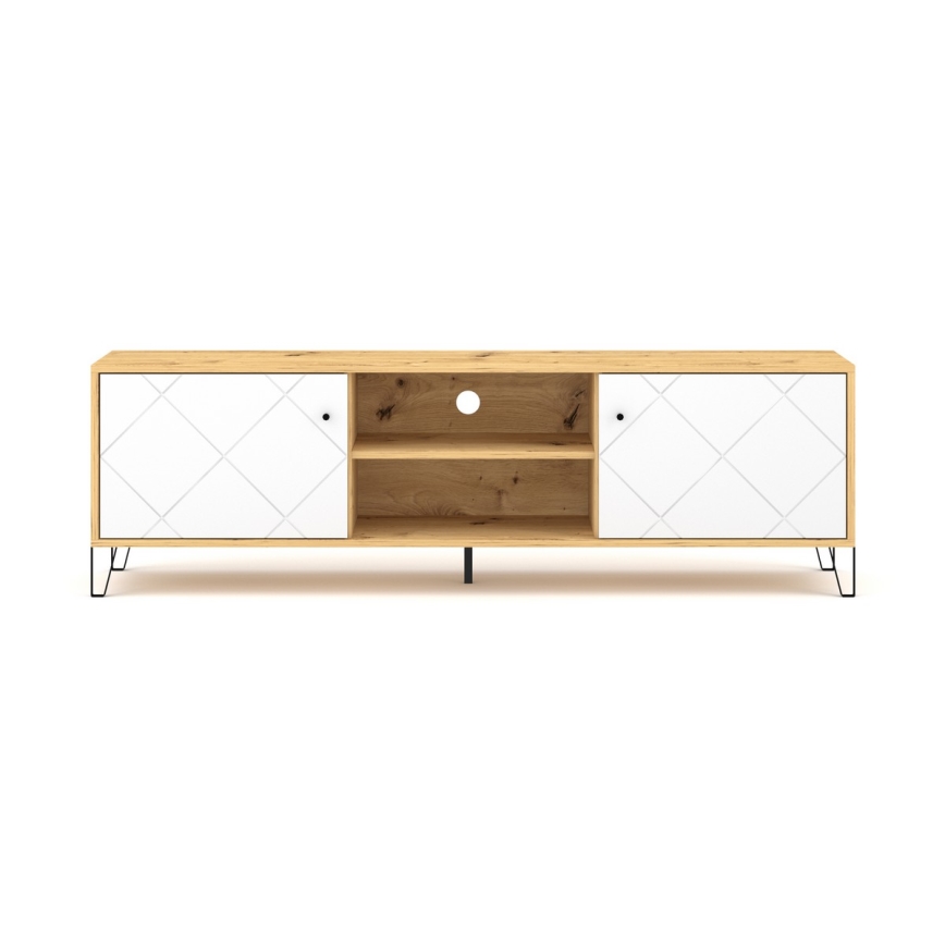 Televizijska omarica SULA hrast artisan/bela