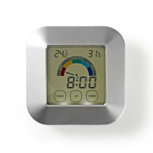 Termometer s časovnikom in merilcem vlage 2xAAA