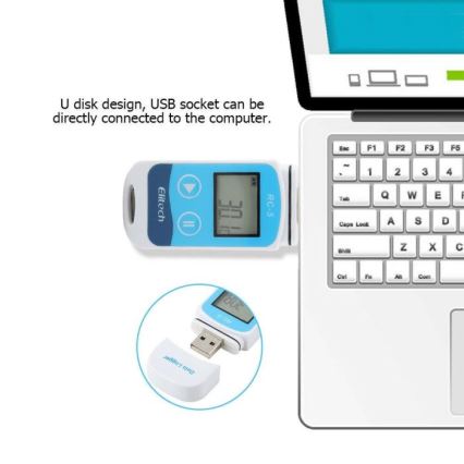 Termometer za snemanje USB/1xCR2032 IP67