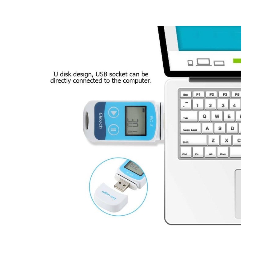 Termometer za snemanje USB/1xCR2032 IP67