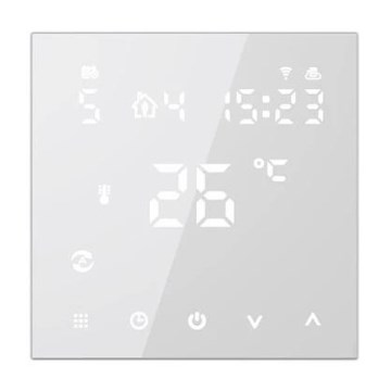 Termostat za podometno vgradnjo 230 V, bel, Wi‑Fi Tuya