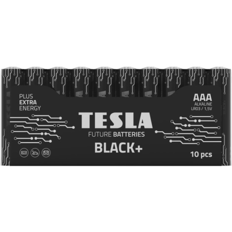 Tesla Batteries - 10 kos Alkalna baterija AAA BLACK+ 1,5V