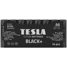 Tesla Batteries - 24 kos Alkalna baterija AA BLACK+ 1,5V