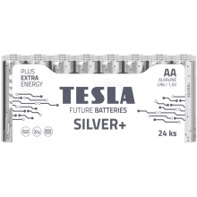 Tesla Batteries - 24 kos Alkalna baterija AA SILVER+ 1,5V