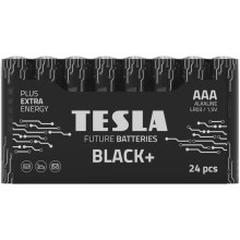 Tesla Batteries - 24 kos Alkalna baterija AAA BLACK+ 1,5V