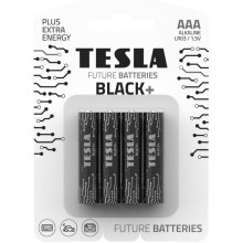 Tesla Batteries - 4 kom. Alkalna baterija AAA BLACK+ 1,5V
