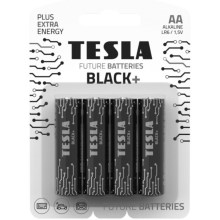 Tesla Batteries - 4 kos Alkalna baterija AA BLACK+ 1,5V