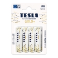 Tesla Batteries - 4 kos Alkalna baterija AA GOLD+ 1,5V 3200 mAh