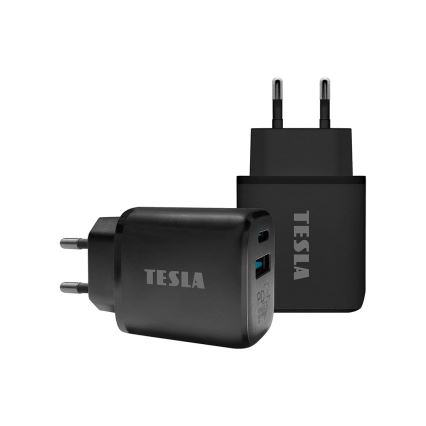 TESLA Electronics - Adapter za hitro polnjenje Power Delivery 25W črna