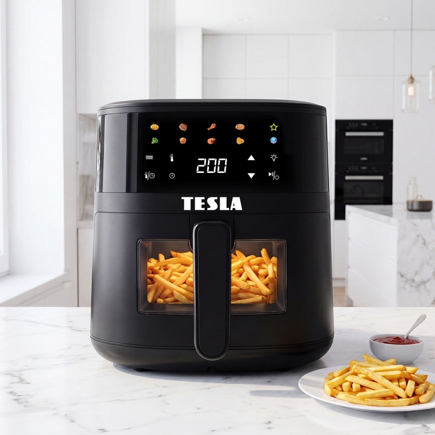 TESLA Electronics AirCook - Friteza na vroč zrak 4,4 l, 1450 W/230 V, črna