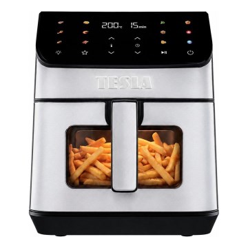 TESLA Electronics AirCook - Friteza na vroč zrak 6,5 l 2100W/230V mat krom/črna