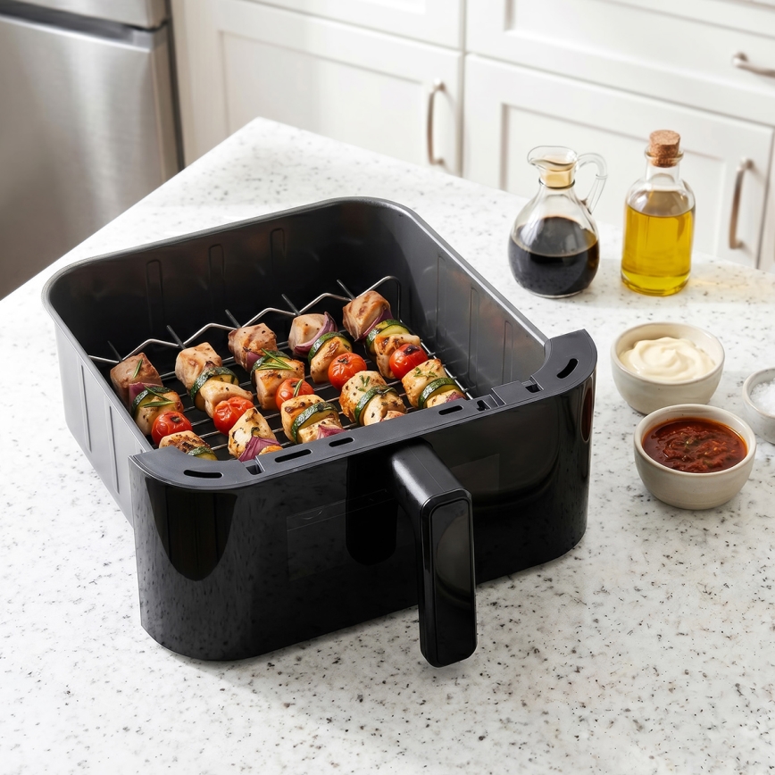TESLA Electronics AirCook - zračna friteza s tremi conami, 14,5 l, 2800 W / 230 V, črna