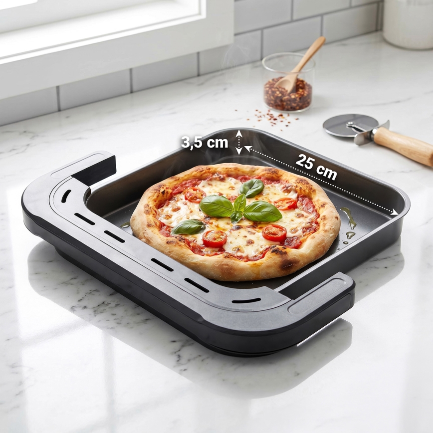 TESLA Electronics AirCook - zračna friteza s tremi conami, 14,5 l, 2800 W / 230 V, črna