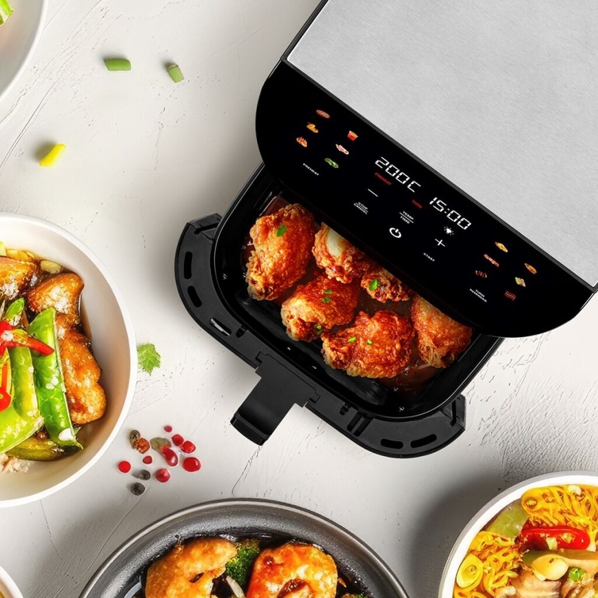 TESLA Electronics AirCook - Pametni večnamenski digitalni cvrtnik na vroč zrak 9 l 1700W/230V Wi-Fi