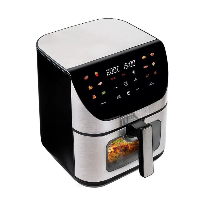 TESLA Electronics AirCook - Pametni večnamenski digitalni cvrtnik na vroč zrak 9 l 1700W/230V Wi-Fi