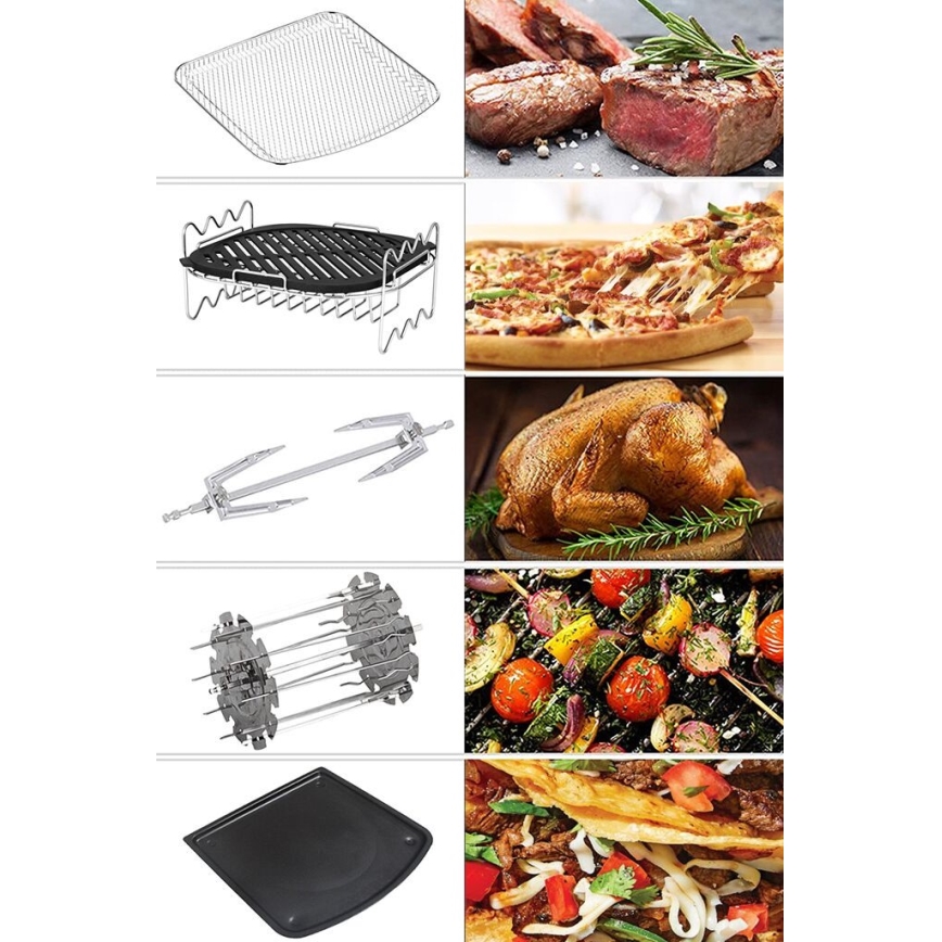 TESLA Electronics AirCook - Večnamenski digitalni cvrtnik 11 l 2000W/230V
