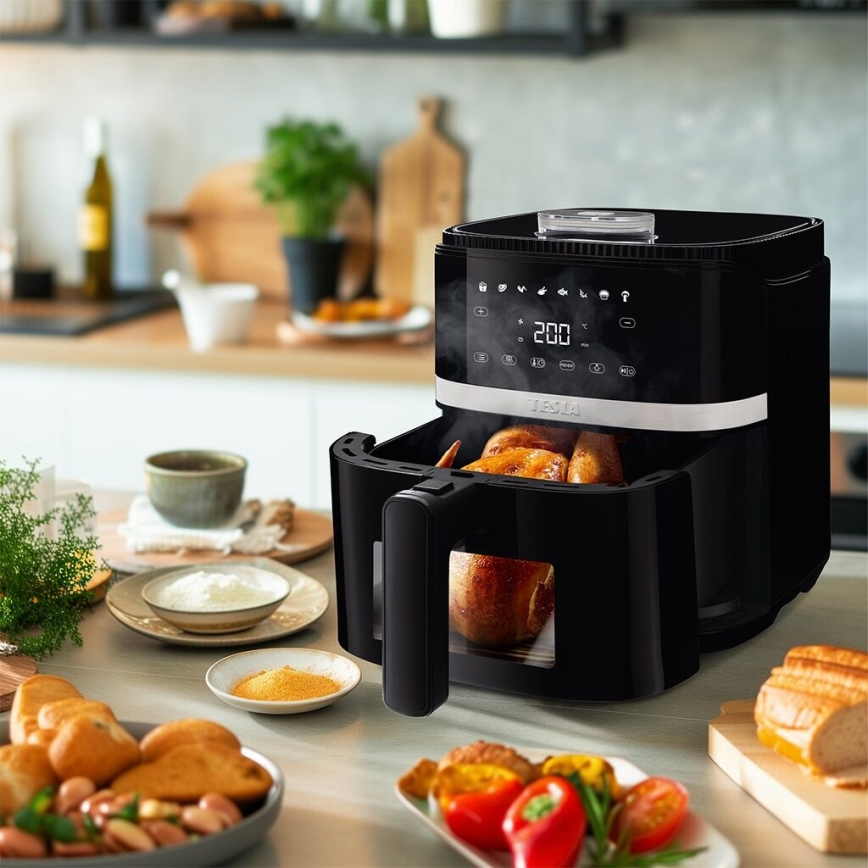 TESLA Electronics AirCook - Večnamenski digitalni cvrtnik 5 l 1500W/230V