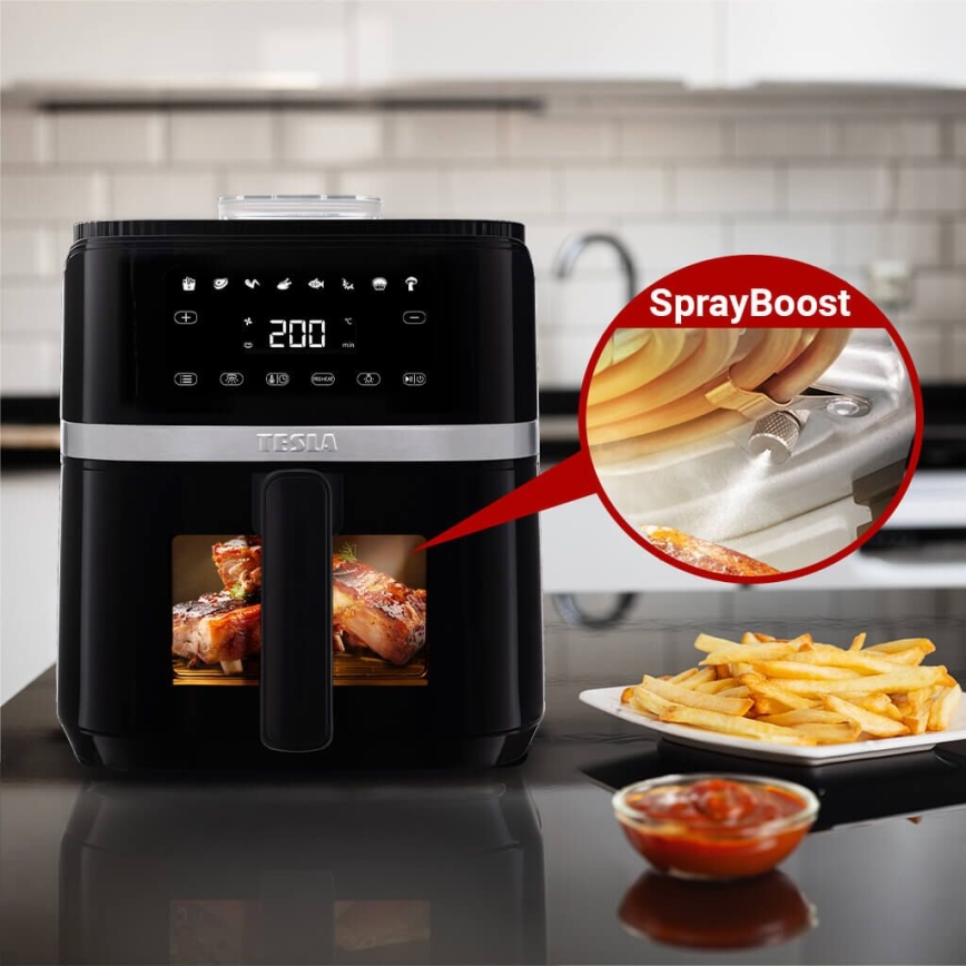 TESLA Electronics AirCook - Večnamenski digitalni cvrtnik 5 l 1500W/230V