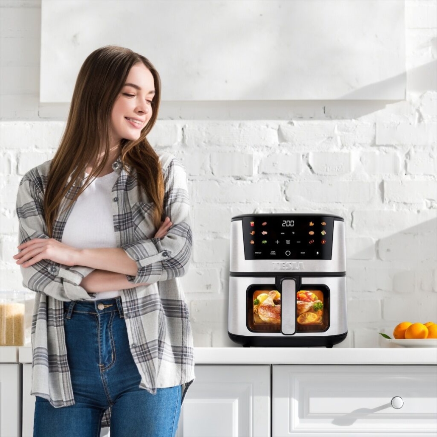 TESLA Electronics AirCook - Večnamenski digitalni cvrtnik 7 l 1600W/230V