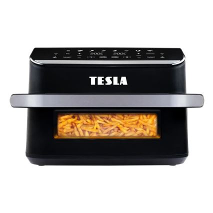 TESLA Electronics AirCook - Večnamenski dvojni digitalni cvrtnik na vroč zrak 10 l 2400W/230V