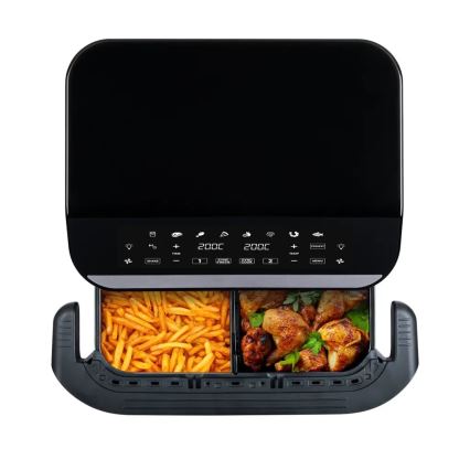 TESLA Electronics AirCook - Večnamenski dvojni digitalni cvrtnik na vroč zrak 10 l 2400W/230V