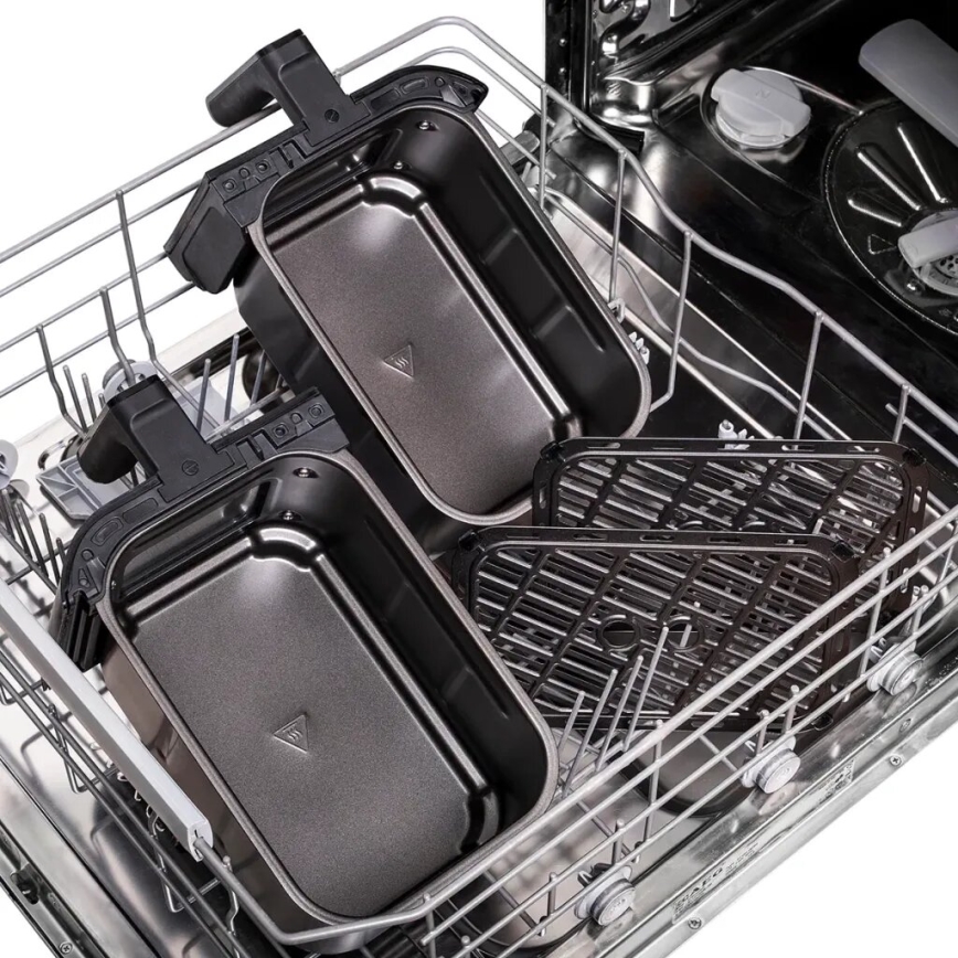TESLA Electronics AirCook - Večnamenski dvojni digitalni cvrtnik na vroč zrak 9 l 2400W/230V