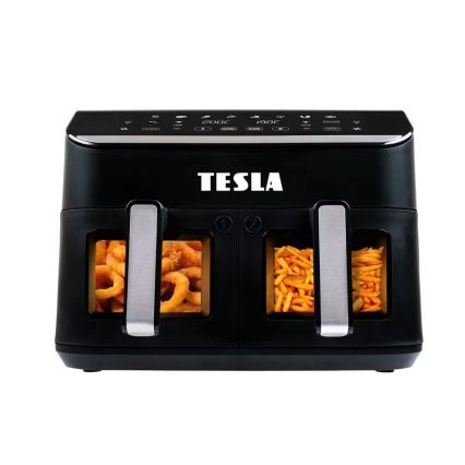 TESLA Electronics AirCook - Večnamenski dvojni digitalni cvrtnik na vroč zrak 9 l 2400W/230V