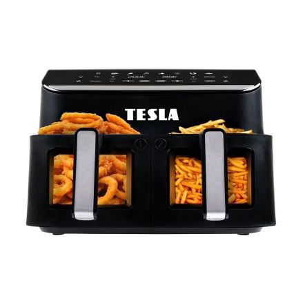 TESLA Electronics AirCook - Večnamenski dvojni digitalni cvrtnik na vroč zrak 9 l 2400W/230V