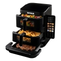 TESLA Electronics AirCook - zračna friteza s tremi conami, 14,5 l, 2800 W / 230 V, črna