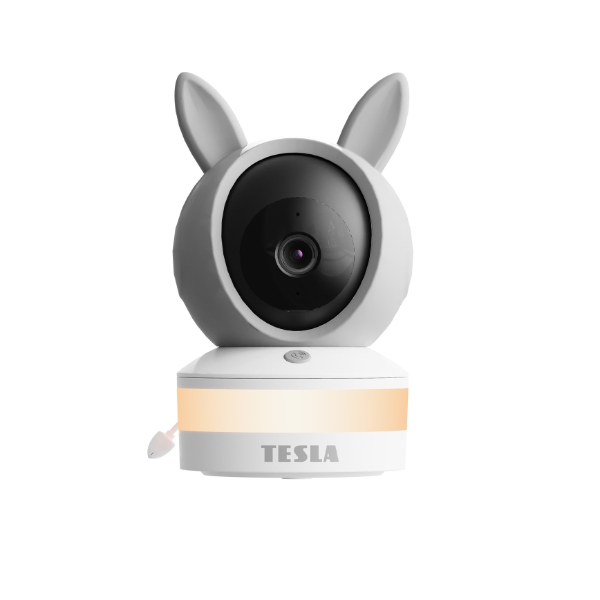 TESLA Electronics Bambino - Pametna otroška varuška 4 MP 2560p 5V Wi-Fi Tuya siva/bela