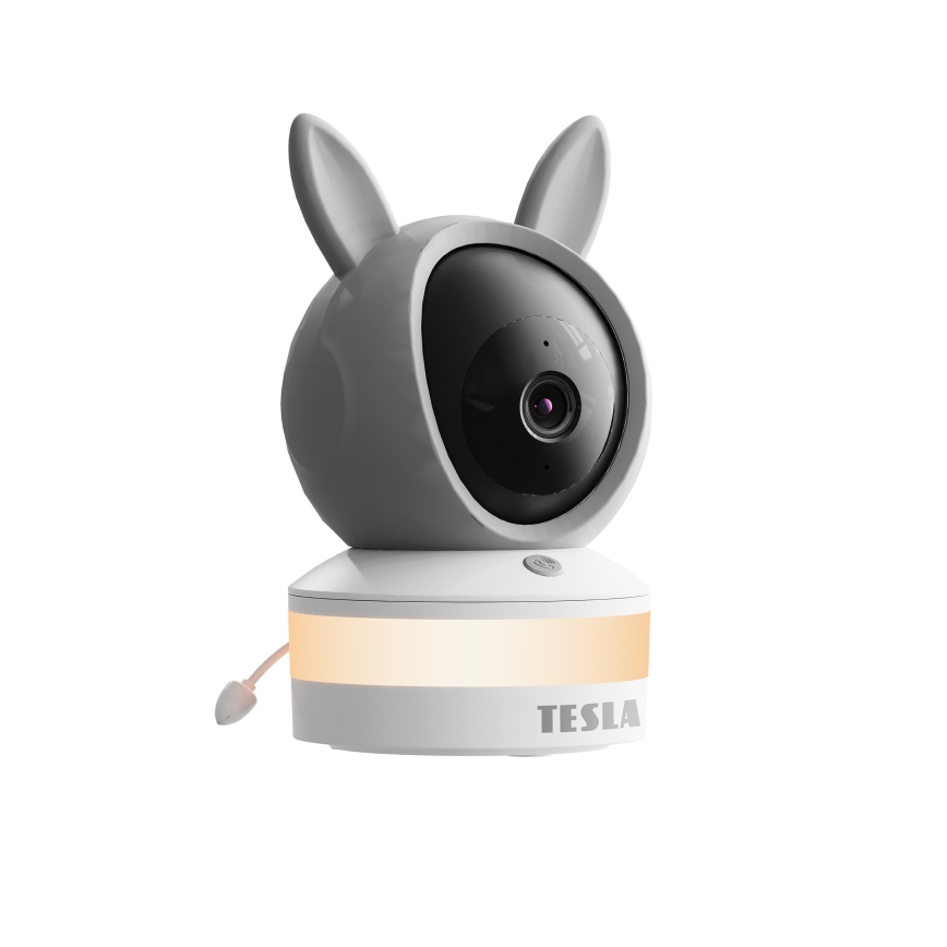 TESLA Electronics Bambino - Pametna otroška varuška 4 MP 2560p 5V Wi-Fi Tuya siva/bela