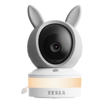 TESLA Electronics Bambino - Pametna otroška varuška 4 MP 2560p 5V Wi-Fi Tuya siva/bela
