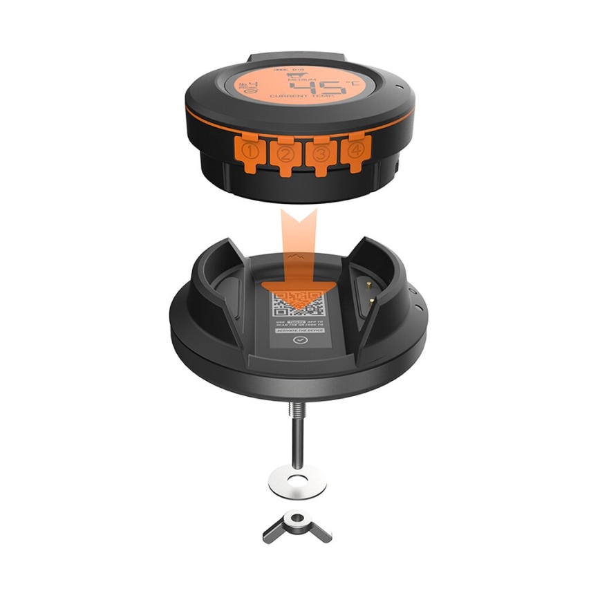 TESLA Electronics Cook - Digitalni termometer za meso s sondo 0-400 °C 2xAA IP65