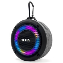 TESLA Electronics - LED RGB Brezžični zvočnik 5W/1200 mAh/3,7V IPX7 siva