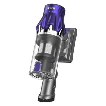 TESLA Electronics PureStar - Prilagodljiv brezžični palični sesalnik 2v1 250W/2200 mAh siva/vijolična