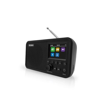 TESLA Electronics - Radio DAB+ FM 5W/1800 mAh črna